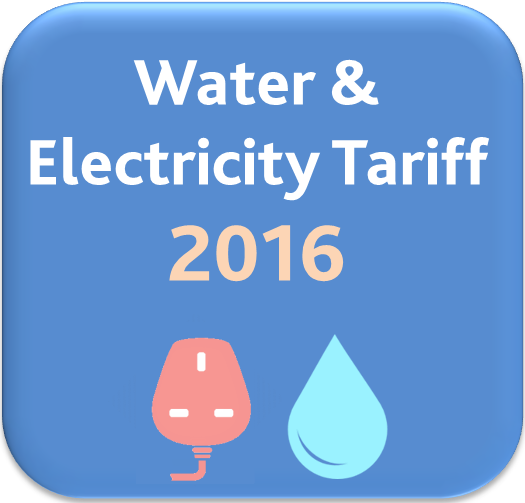 Water and Electricity Tariff for 2016